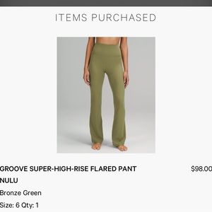 Lululemon groove pant